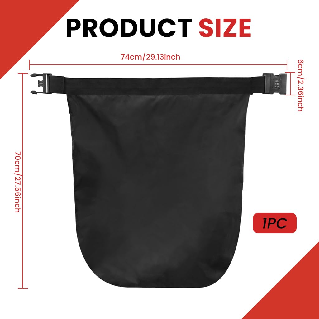 STHIRA Motorcycle Helmet Bag with 3 Digit Lock and Roll Top Closure Waterproof Nylon 53x70.5 cm