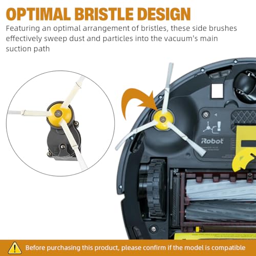 HASTHIP® Compatible with iRobot Roomba Replacement Side Brushes for 800 900 Series Universal 960 980 981 985 860 880 890 891 895 Models Pack of 4 2PCS