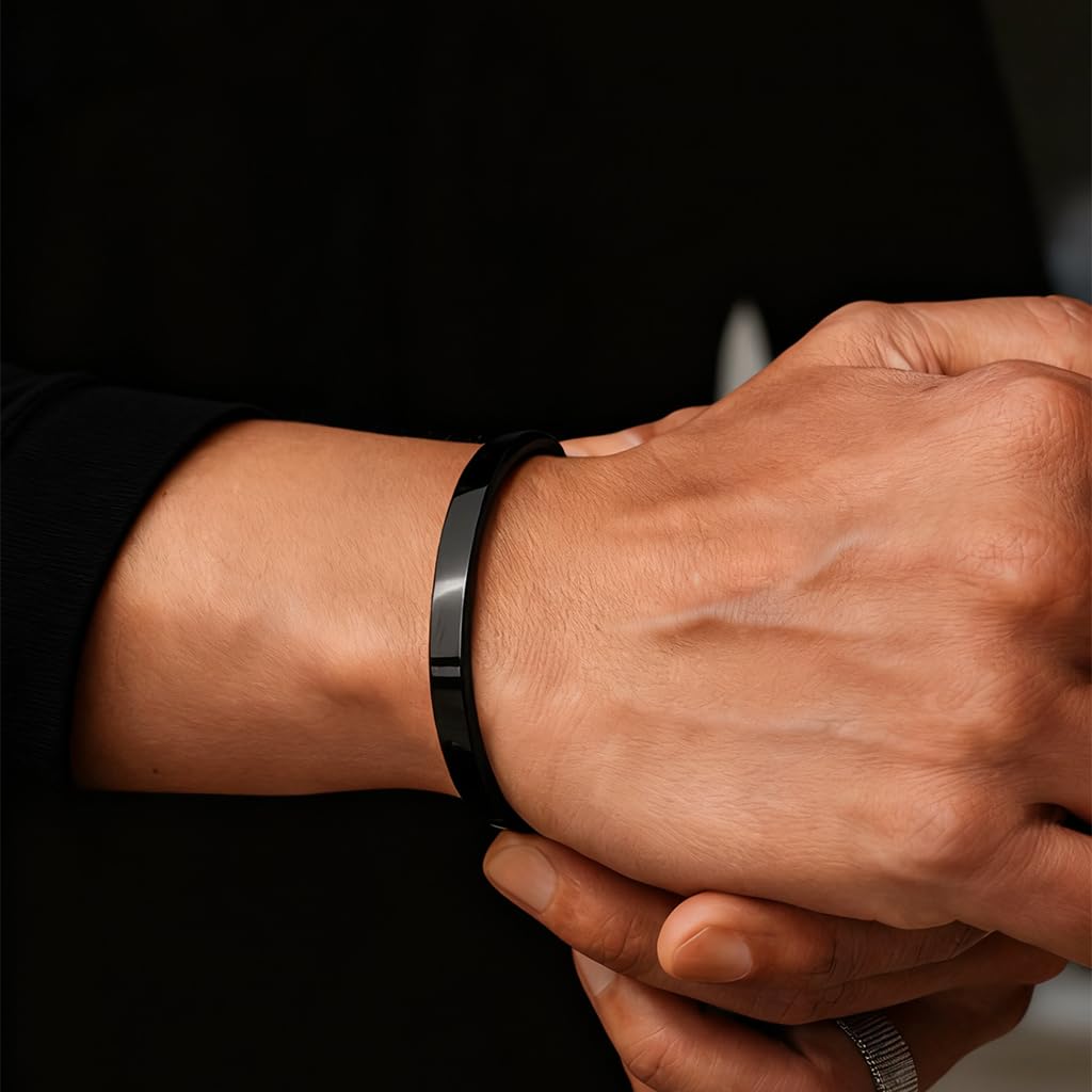 Zibuyu Mens Stainless Steel Adjustable Bracelet for Everyday Wear with Sleek Design | Comfortable Fit Gift for Him