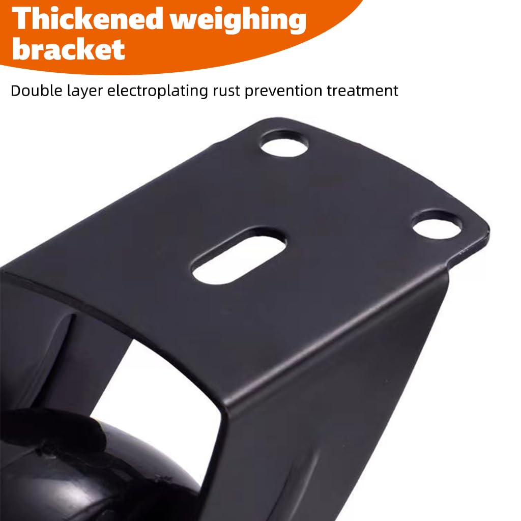 Rigid Caster Gate Wheels for Sagging Wooden Doors with 2.36 in Alloy Axles | Smooth Sliding