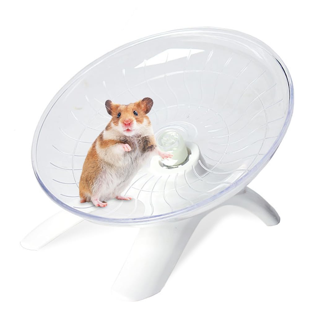 Qpets® Hamster Wheel 7'' Hamster Running Wheel with Anti-Slip Stand Noise-Free Hamster Wheel Hamster Activity Toys