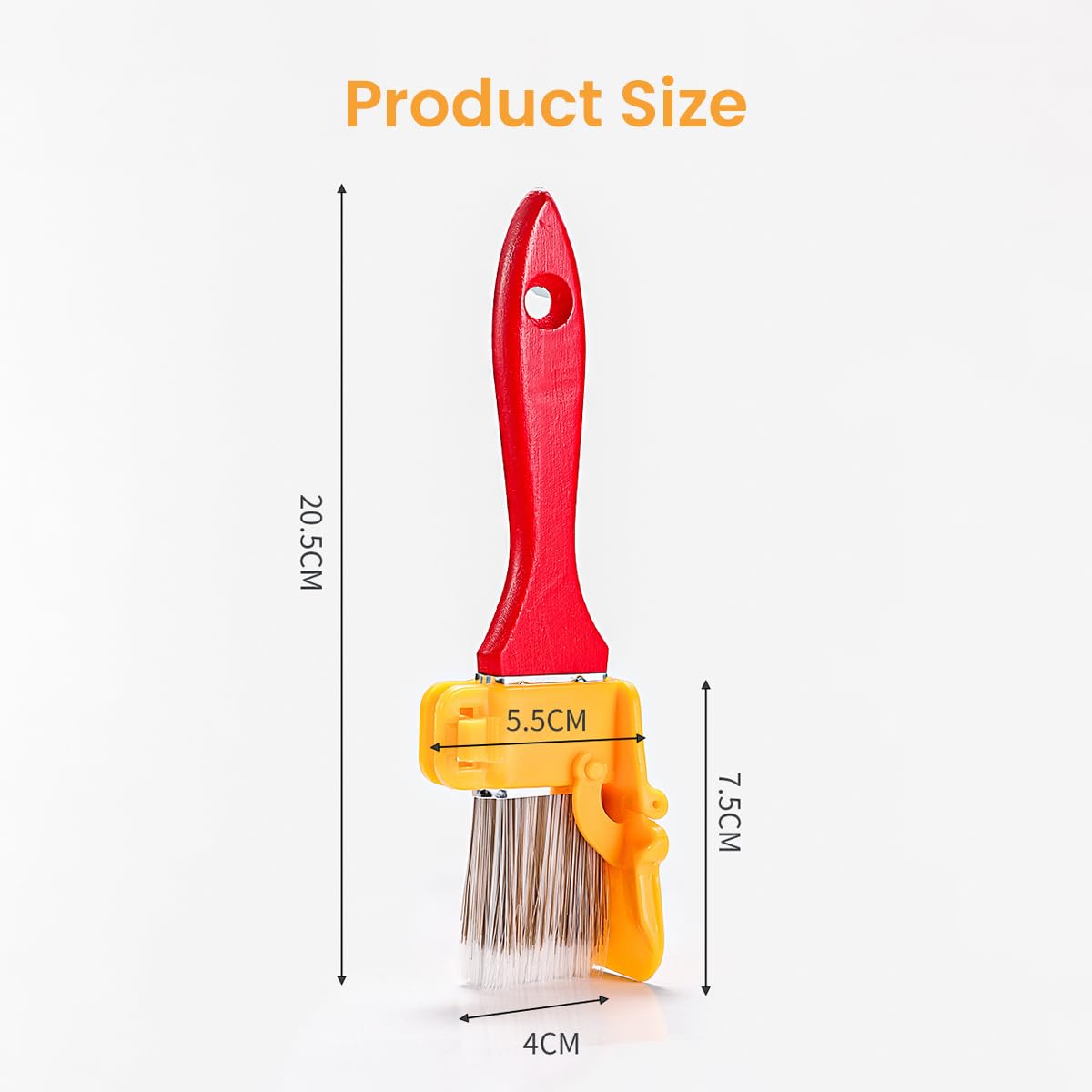 Edger Paint Brush for Wall and Trim Painting with Flexible Edge Aligner and PET Bristles