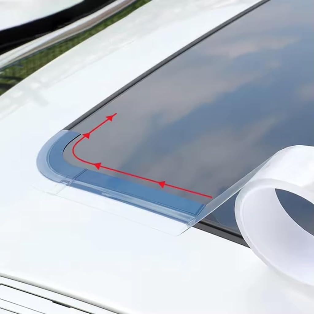 STHIRA® Universal Car Sunroof Edge Waterproof Sealing Strip, Transparent, Noise Reducing, High Temperature Resistant Sunroof