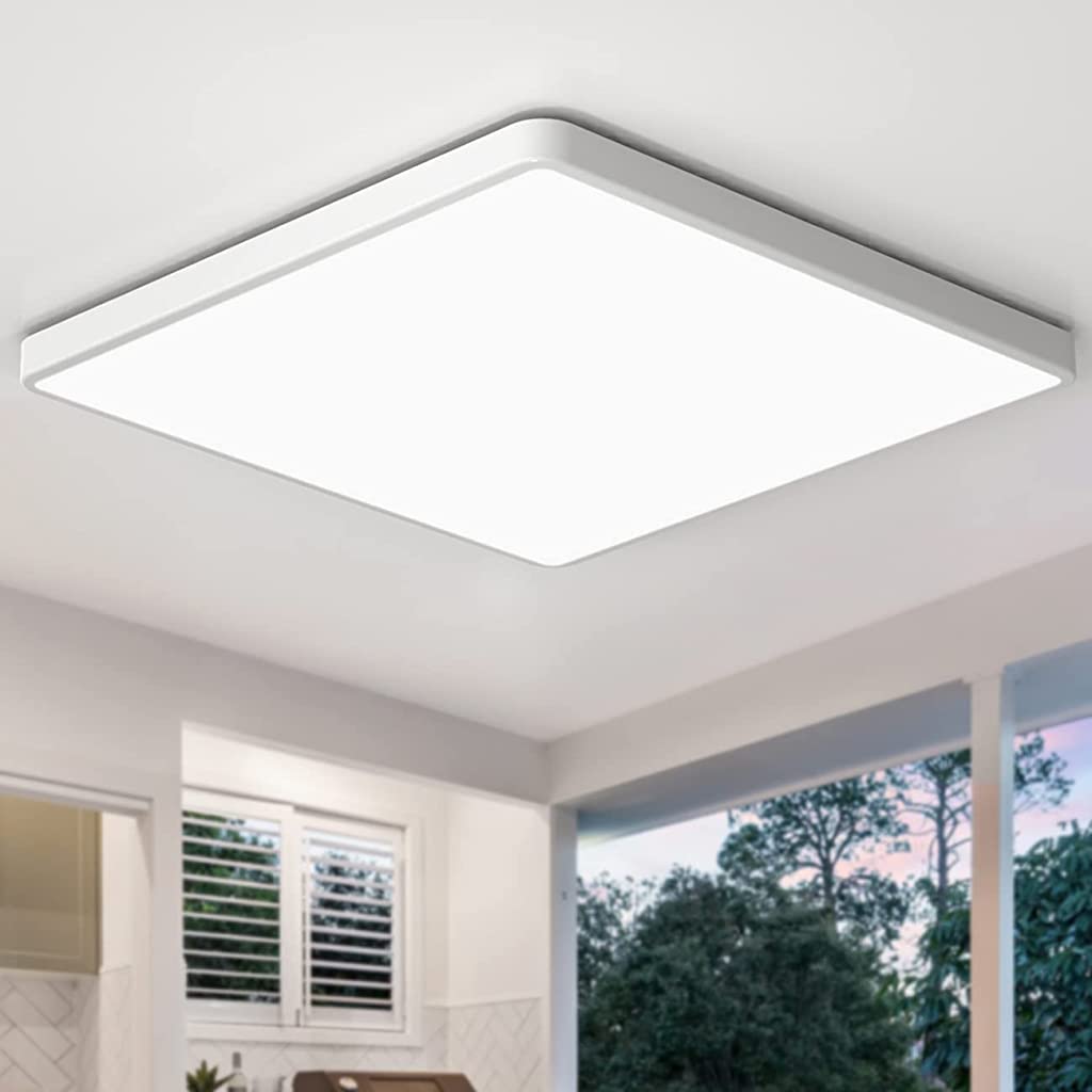 ELEPHANTBOAT LED Ceiling Light for Home and Office with 30×30cm Square Design | 24W 6500K Cool White ABS Fixture