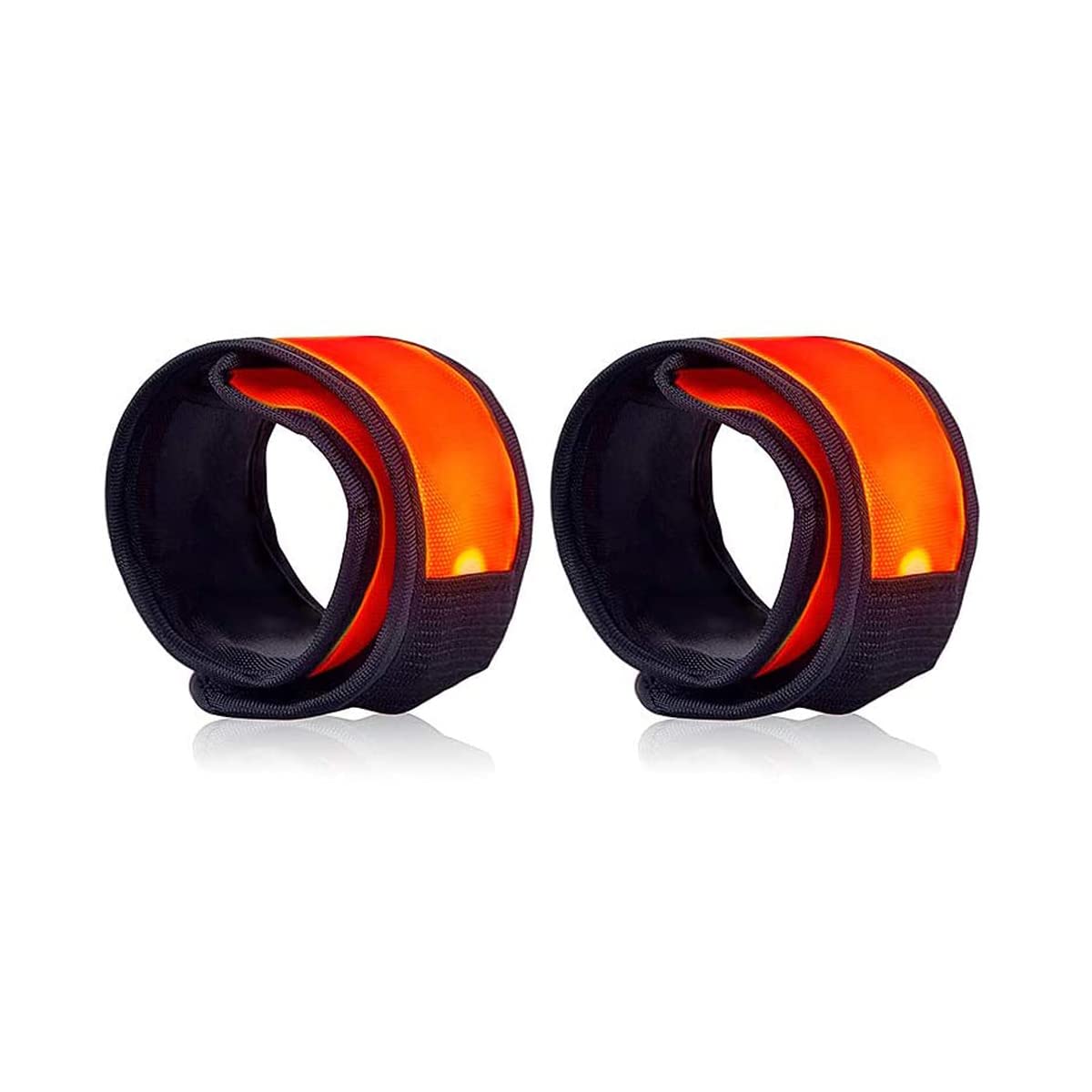 PATPAT Glow in the Dark Bracelet 2PCS for Party and Night Running with LED Light 35cm Orange