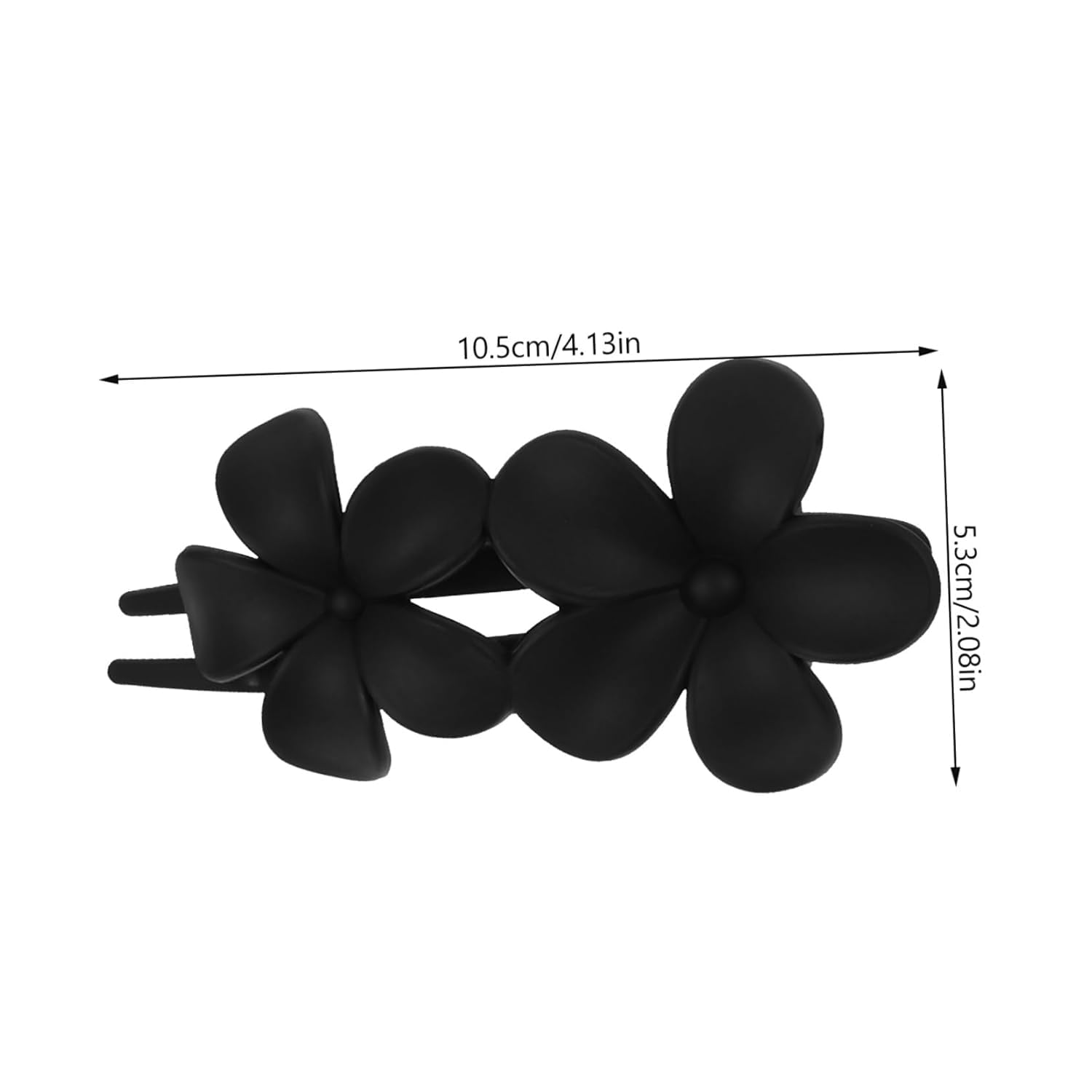 Zibuyu Floral Decorative Resin Hair Clips for Women with 4.3 in Hold | 4 Count Set