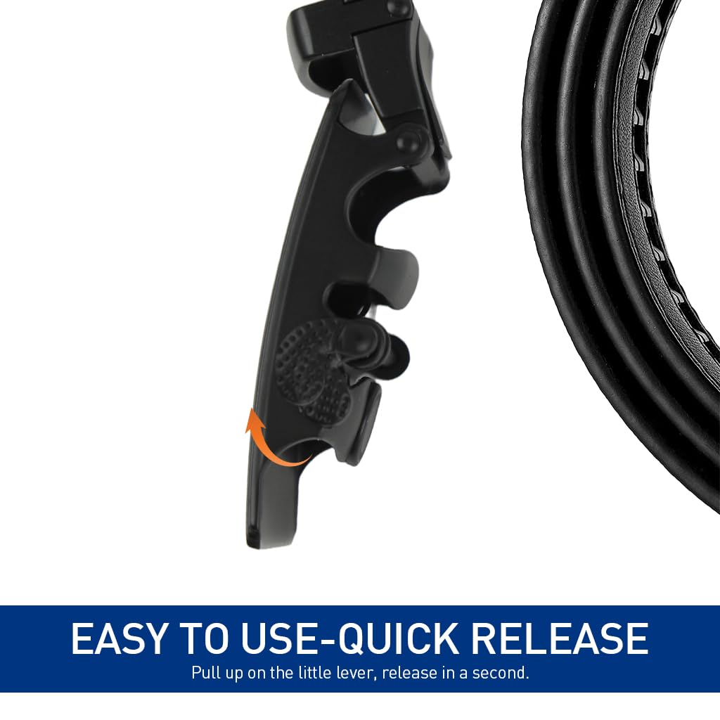 GUSTAVE Leather Belt for Men featuring 130cm length and auto lock zinc alloy buckle | casual business gift