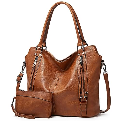 PALAY® Tote Bags For Women PU Leather Hobo Bags for Women Purse Stylish 2 in 1 Handbags with Shoulder Strap Ladies Office Bag