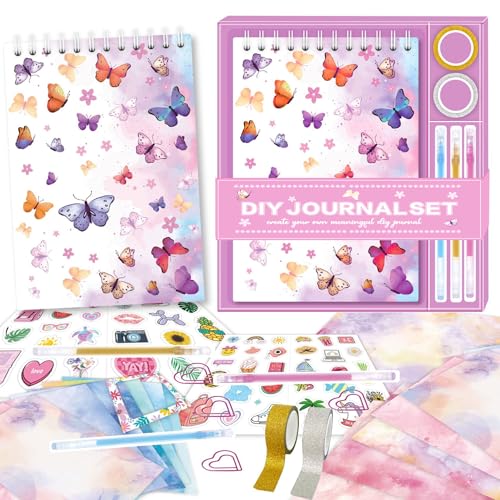PATPAT® Journal Kit for Girls Ages 8-12, Scrapbook Diary Birthday Gifts