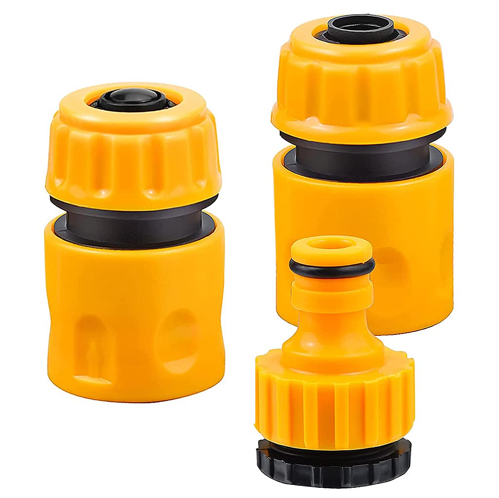 Supvox  Useful Hose Pipe Fitting Quick Water Connector Adaptor Garden Lawn Tap 3PCS