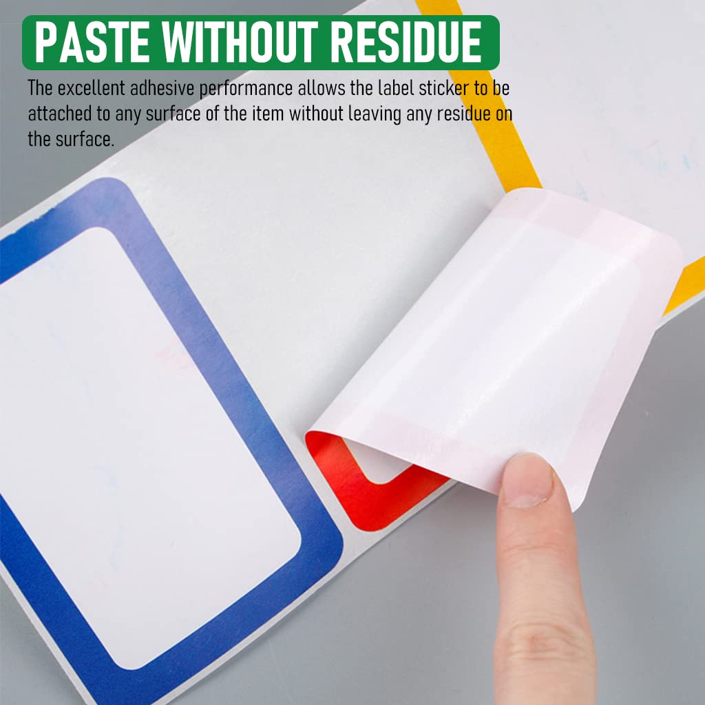 Climberty 300 Sheet Colored Label Stickers, 4 Colors Name Tag Sticker, 3.5