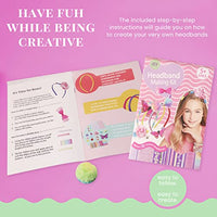 PATPAT® DIY Headband Making Kit for Girls, Create Your Own Headbands, Includes 10 Headbands with Assorted Accessories and Charms, Fashion Fun Arts & Crafts Toy Gift for Girls Ages 5-12