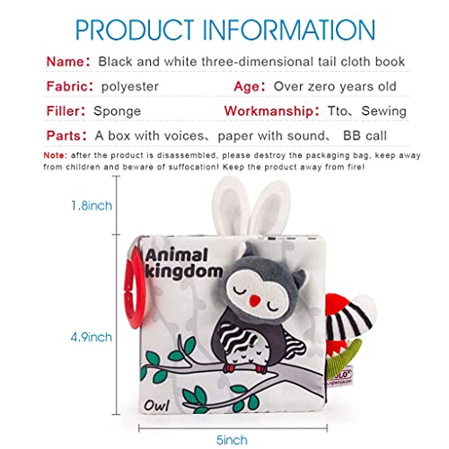SNOWIE SOFT® Forest Cloth Books for Babies 0 to 3 Years, Baby Toys for 0 to 3 Year Baby with 3D Touch Feel High Contrast Dimensional, Early Educational Activity Babies Sensory Toy, Waterproof Soft