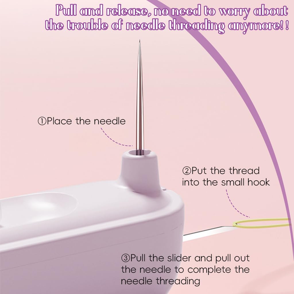 HASTHIP 2 in 1 Automatic Threader Seam Ripper for Hand Embroidery with Dual Head | 2 PCS Stainless Steel