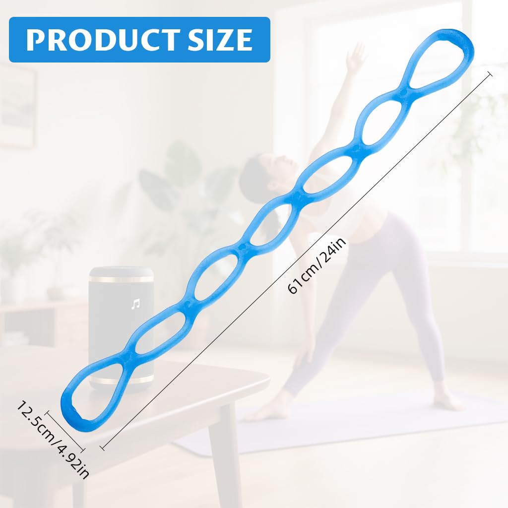 Proberos 7 Loop Resistance Bands for Stretching and Yoga featuring TPE Material | Home Workout Fitness Equipment