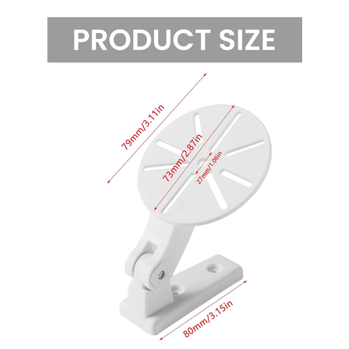 ZORBES CCTV Camera Mount Kit for Home Surveillance with 360° Rotatable ABS Bracket
