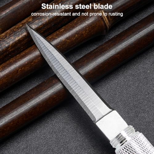SANNIDHI® Portable Self Defence Tool with Keyring Heavy Duty Stainless Steel Utility Multipurpose Cutter Tool Box Cutter Pressed Tea Brick Stick Emergency Tool Silver X 3