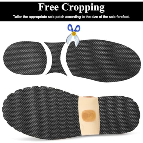 SANNIDHI® Non Slip Sole for Shoe Self Adhesive Men Women Cover Protectors Cuttable Anti Protector Repair Patch Grips 2PCS