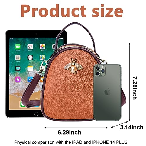 PALAY® Women Sling Bag Fashion PU Daily Bag Small Crossbody Bag Shoulder Bag Hand Bag for Women Multi Layer Sling Bag with Detachable Shoulder Strap