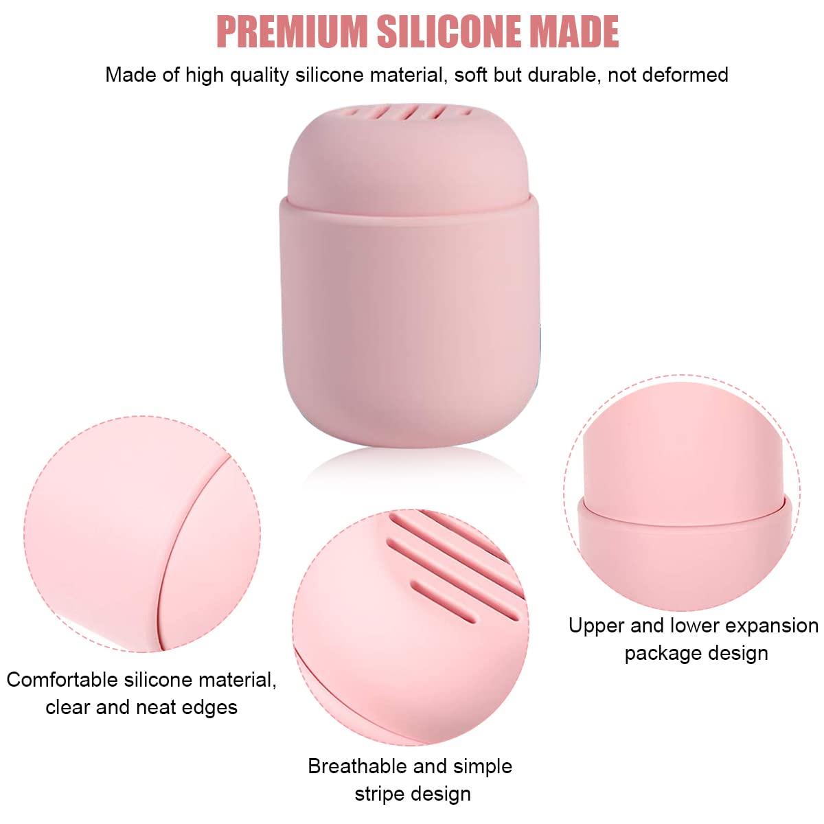MAYCREATE Beauty Blender Holder for Travel with 58×58×75mm Size | Breathable Silicone Case