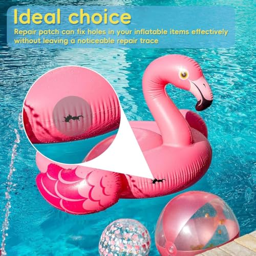 HASTHIP® Waterproof PVC Repair Glue Kit 60ml with 10 Clear Patches for Pool Floats Loungers Water Rings Rafts 3PCS