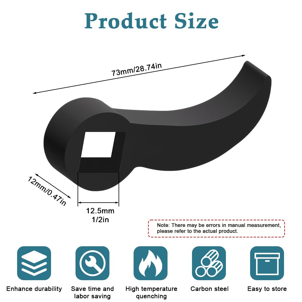 STHIRA Curved Torque Wrench Adapter Handle for Tight Space Access with Steel Extension Bar