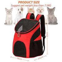 Qpets® Cat Carrier Backpack Cats Carrier Small Pet Travel Carrier Lightweight Carrier for Dog Cat Carrier Backpack with Handle Carrier for Small Medium Cat Dog Within 15kg