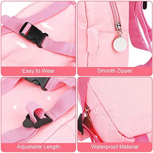 SNOWIE SOFT® School Bags for Boys Girls 1-6 Years with Anti-Lost Belt, Cute Kids Dinosaur Backpack with Baby Safety Walking Harness for Outdoor Travel School (Pink)