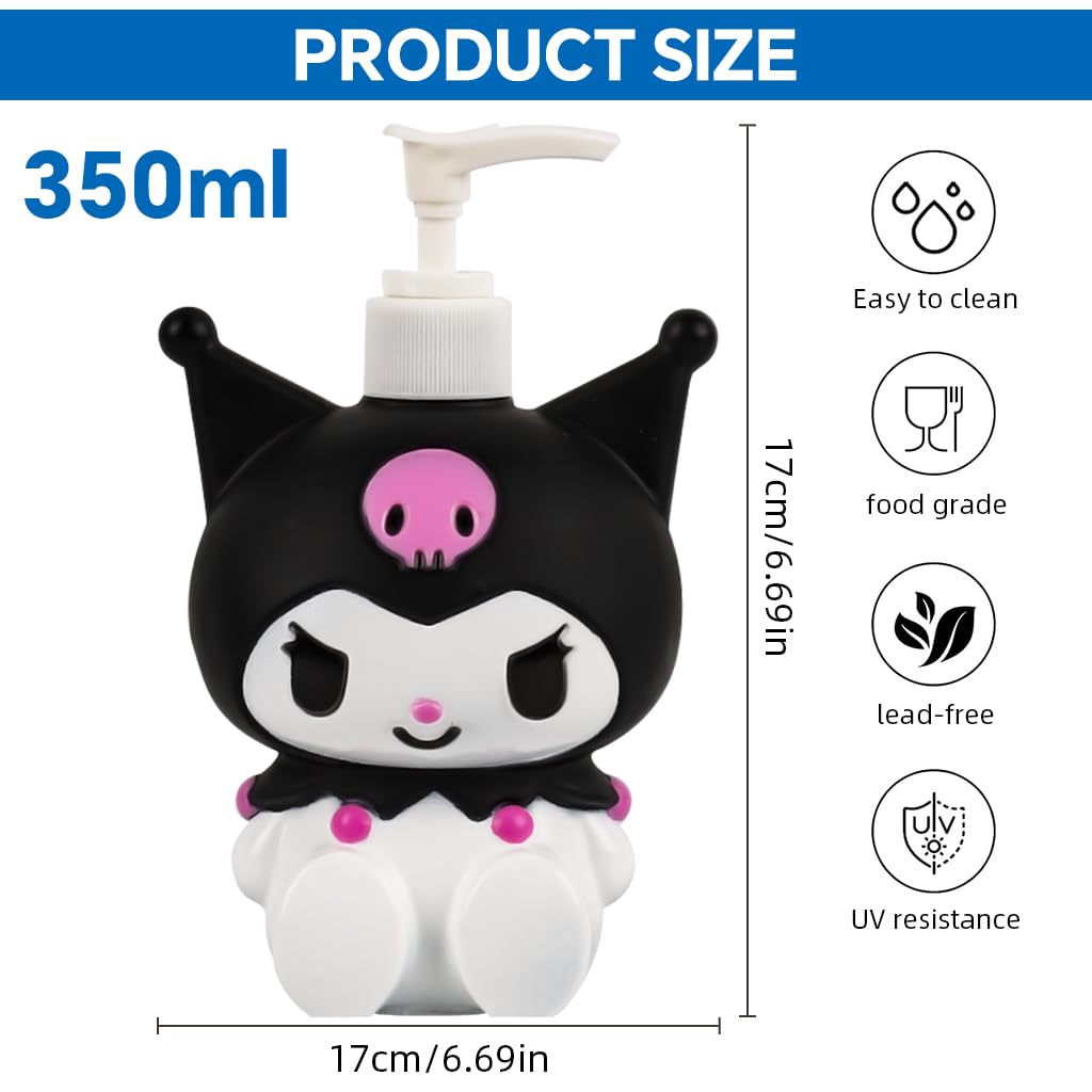 HASTHIP Liquid Soap Dispenser for Bathroom with 350ml Pump Head | PP Bottle for Kids