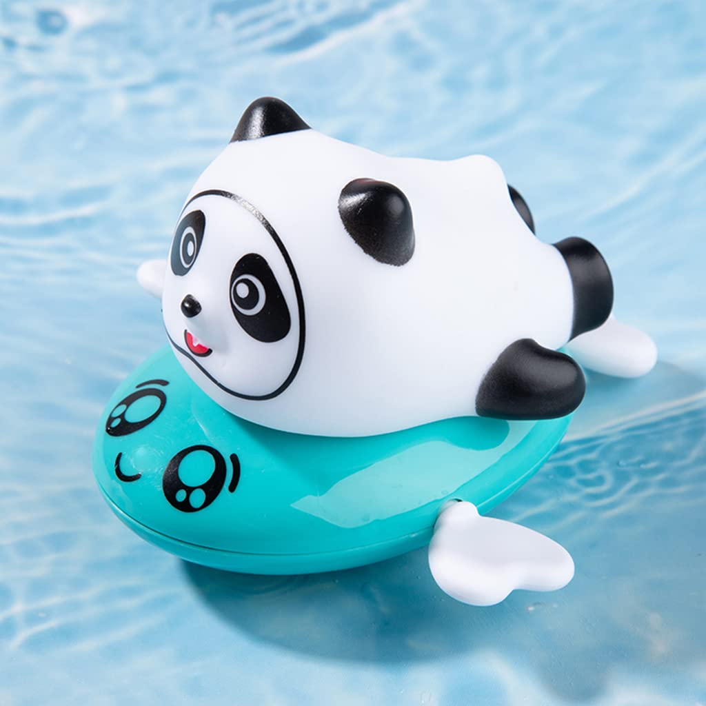 PATPAT Baby Bath Toys for 0 3 Years with Wind Up Swimming Panda and BPA Free ABS Design