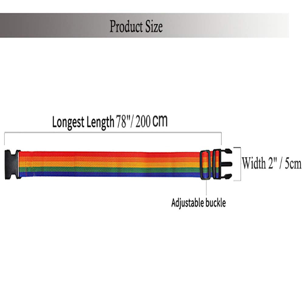 ZIBUYU Bag Straps for Luggage featuring Quick Release Buckle and 78 in Adjustable Belt | 2 Pcs Polypropylene TSA Approved Travel Accessory