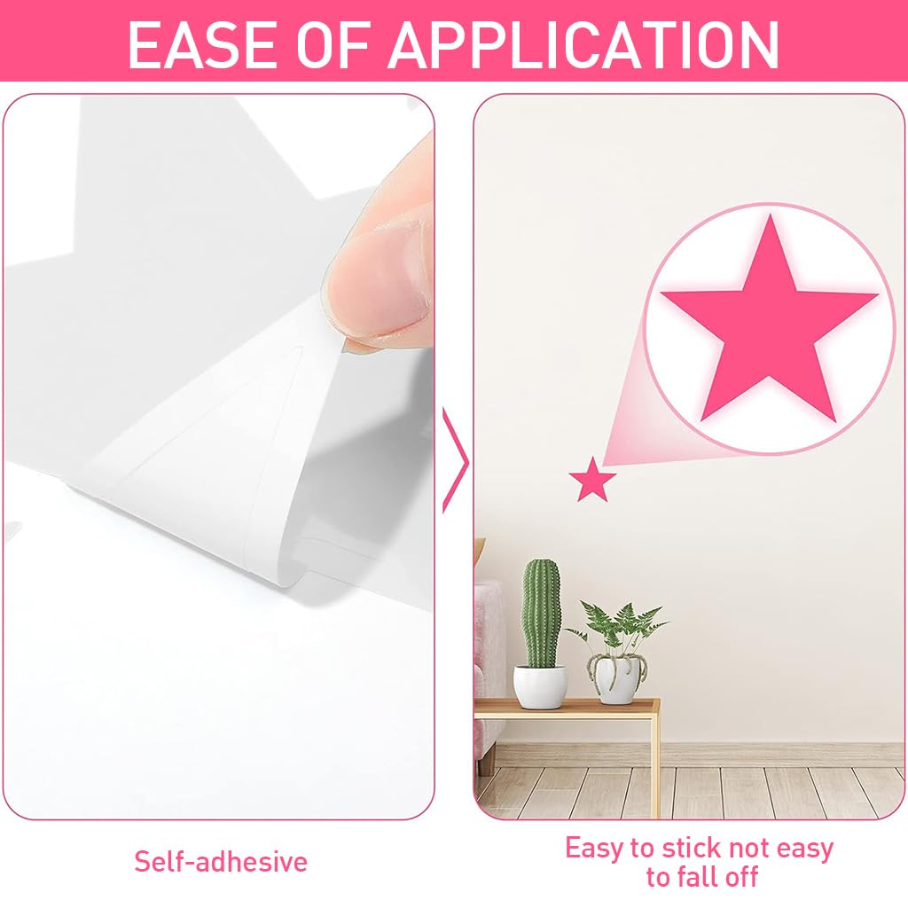 HASTHIP Glow in The Dark Unicorn Wall Decals for Kids Room with 893 Stickers | Luminous Pink Moon and Stars Decor