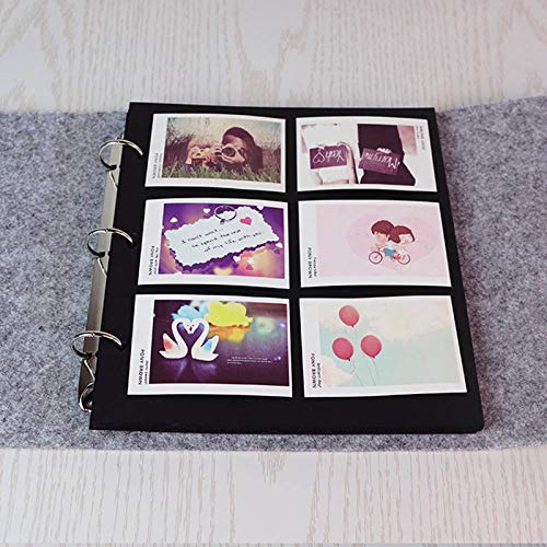 HASTHIP Photo Album for DIY Scrapbooking with 30 Sheets and 360° Rotation | Grey Felt Cover