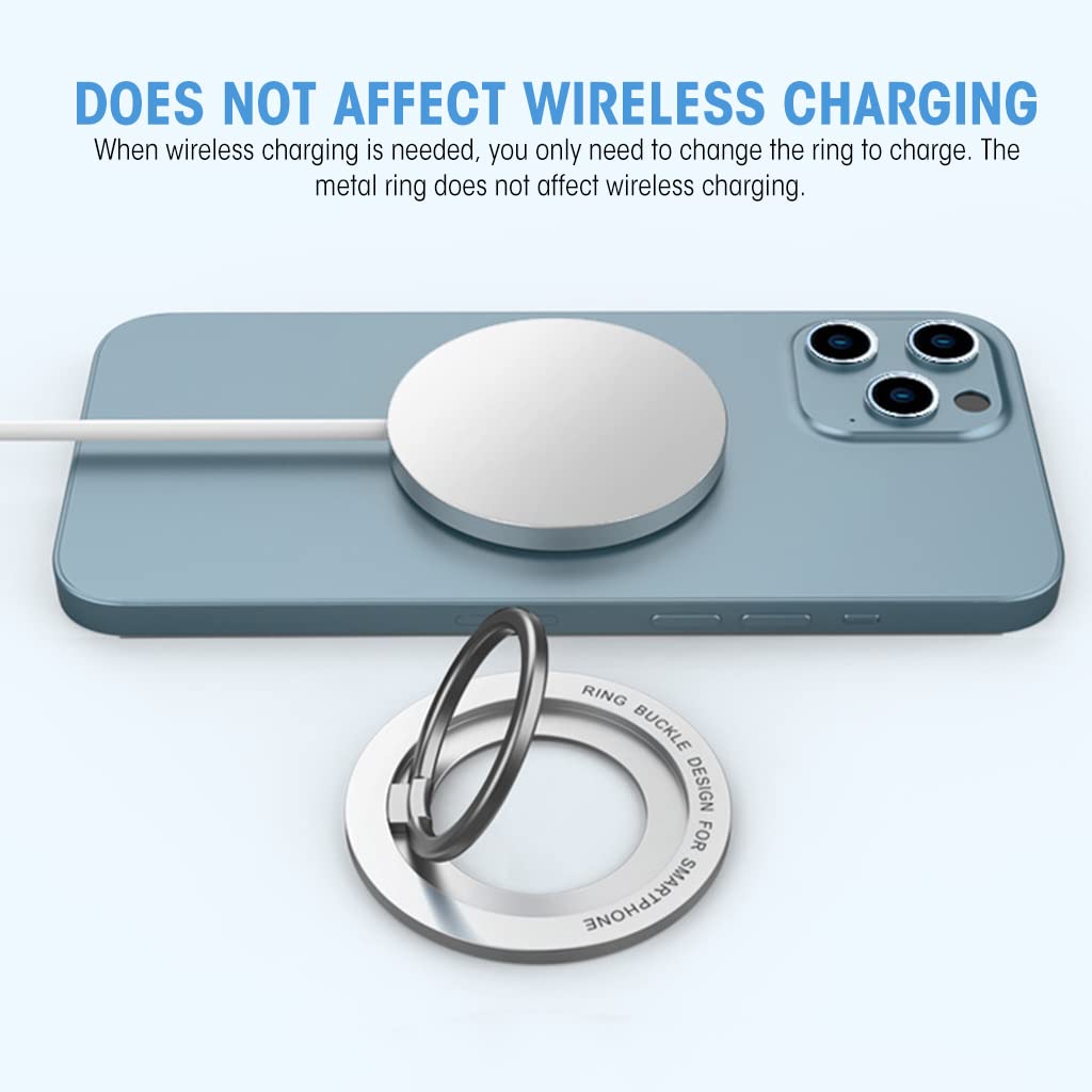 ZORBES Magnetic Phone Ring Holder for Magsafe with 2.2lbs Force featuring 360° Kickstand | Compatible with iPhone 17 16 15 14 13 Series