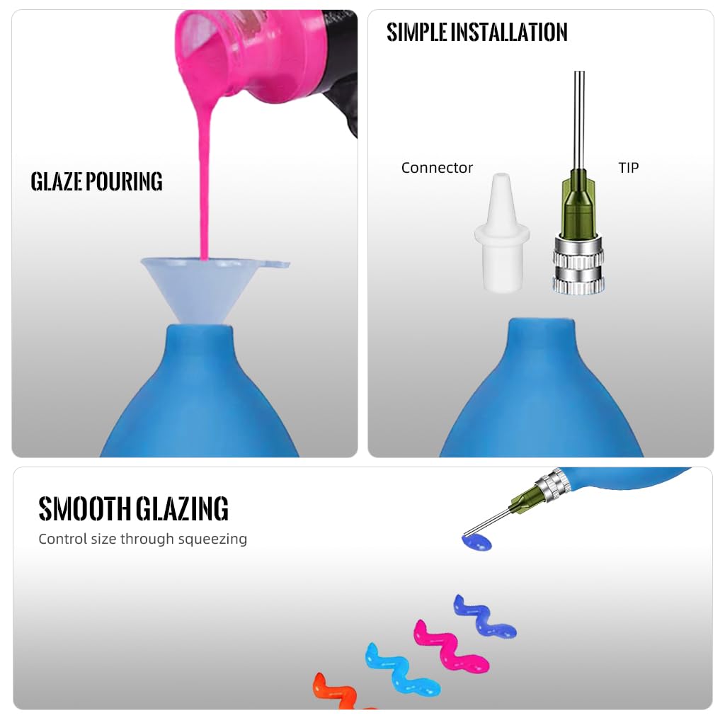 Supvox Pottery Spray Bottle for Ceramic Glaze Application with 5 Nozzles and 1 Adapter
