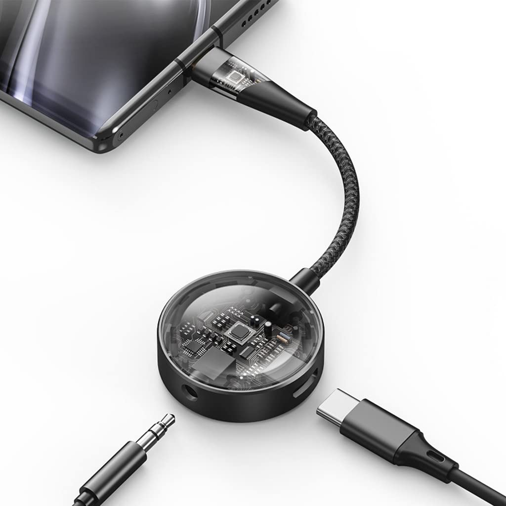 Verilux Type C to 3.5mm Jack Audio Adapter with PD Fast Charging for Galaxy S22 S21 | 2 in 1 Game Sound Card