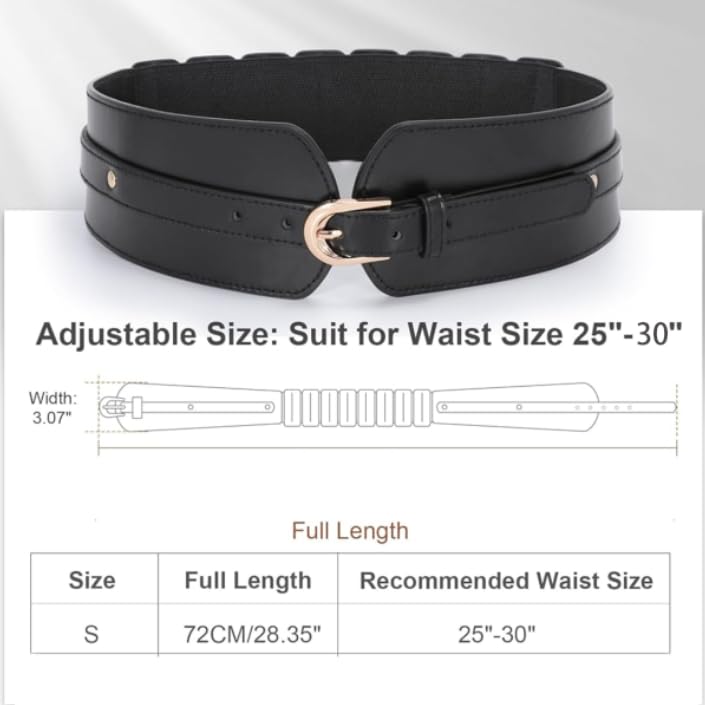 Zibuyu Women Wide Waist Belt for Dresses and Cardigans featuring a Figure‑Enhancing Fit | Elegant Versatile Accessory