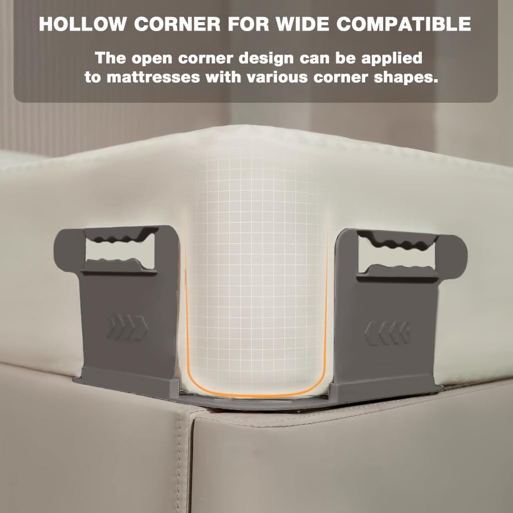 HASTHIP Fitted Sheet Fasteners Set with Elastic Straps and Metal Clips Pack of 4 | Adjustable Universal Holders for Twin to King Mattresses