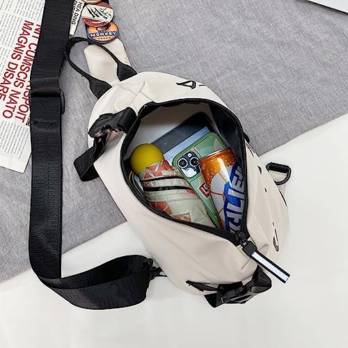GUSTAVE® Crossbody Bag for Men Women with 9PCS Badges Waterproof Sling Large Shoulder Adjustable Strap Commuting Travel Outdoor Activities Cycling