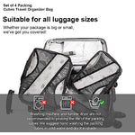 PALAY® 4 Set Luggage Packing Organization Cubes, Travel Cubes Travel Organizer Bags for Carry on Luggage, Compression Suitcase Organizer Bags Set for Travel Essentials