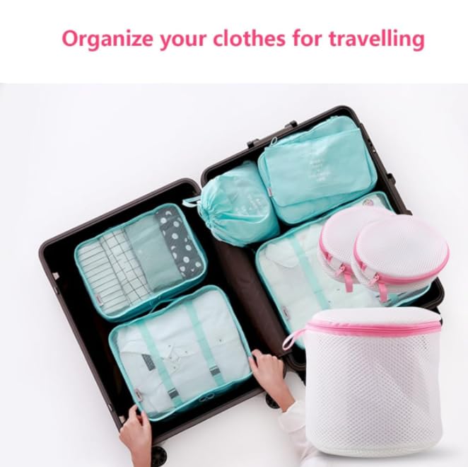 ZIBUYU Bra Laundry Bag for Delicates with Secure Zipper Closure and Mesh Polyester | 1 Pc White