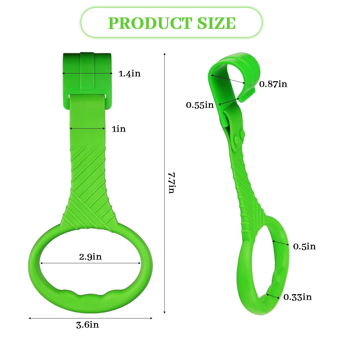 SNOWIE SOFT Baby Pull Up Ring for Crib with Snap Buckle & PP Handle | 5Pcs Set for 6–18 Months