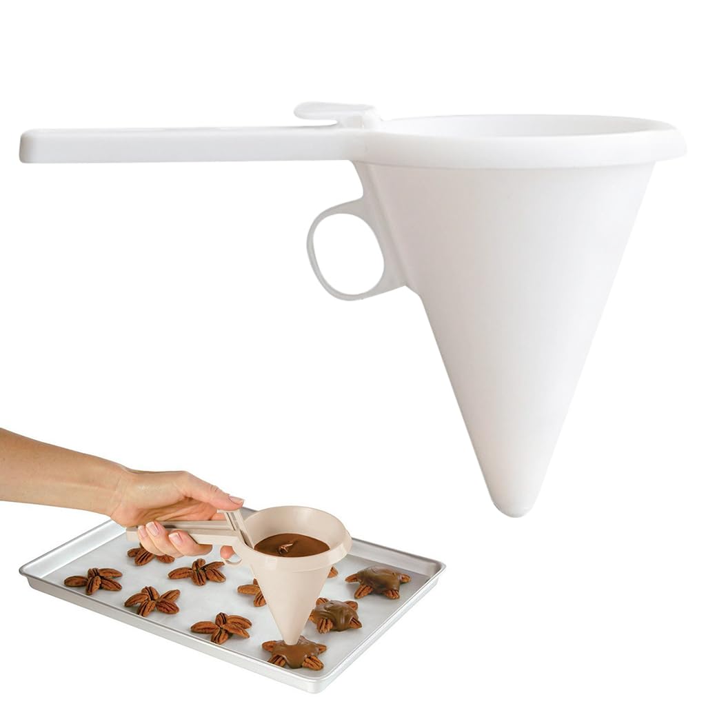 HASTHIP® Batter Dispenser Kitchen Funnel Dispenser for  Batter Slurry Easy Control Funnel-shape Dispenser for Batter, Melt Chocolate, Kitchen Batter Dispenser for Waffles, Doughnuts, Takoyaki Balls