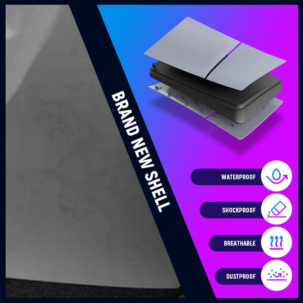 ZORBES Replacement Faceplates for PS5 Slim with 30th Anniversary Sticker and ABS Shell | Precision Fit Cooling Design