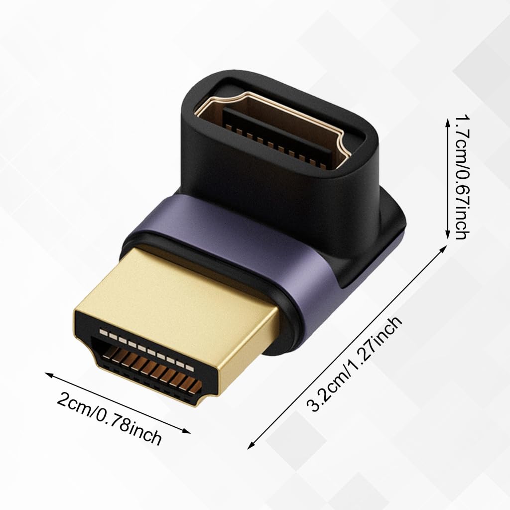 ZORBES HDMI Adapter for TV PC and Projector with 8K 60Hz Support | 90 Degree Vertical Design