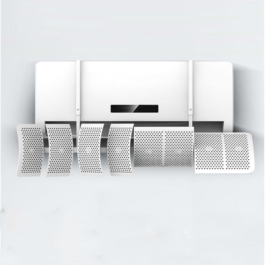 HASTHIP® Air Deflector for Split Ac - 8 Panel Adjustable Ac Wind Deflector 270° Air Conditioner Deflector Universal Hanging Air Conditioner Wind Deflector for Room Bedroom Office