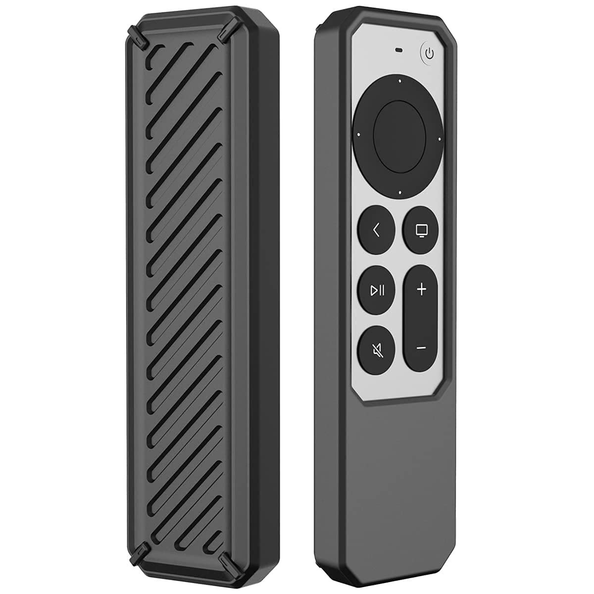 Verilux® 2021 Silicone Protective Case for Apple 4K HD TV Siri Remote 2nd Gen - Anti-Slip Durable Silicone Shockproof Rubber Cover - Skin-Friendly Washable Protective Cover Sleeve (Black)