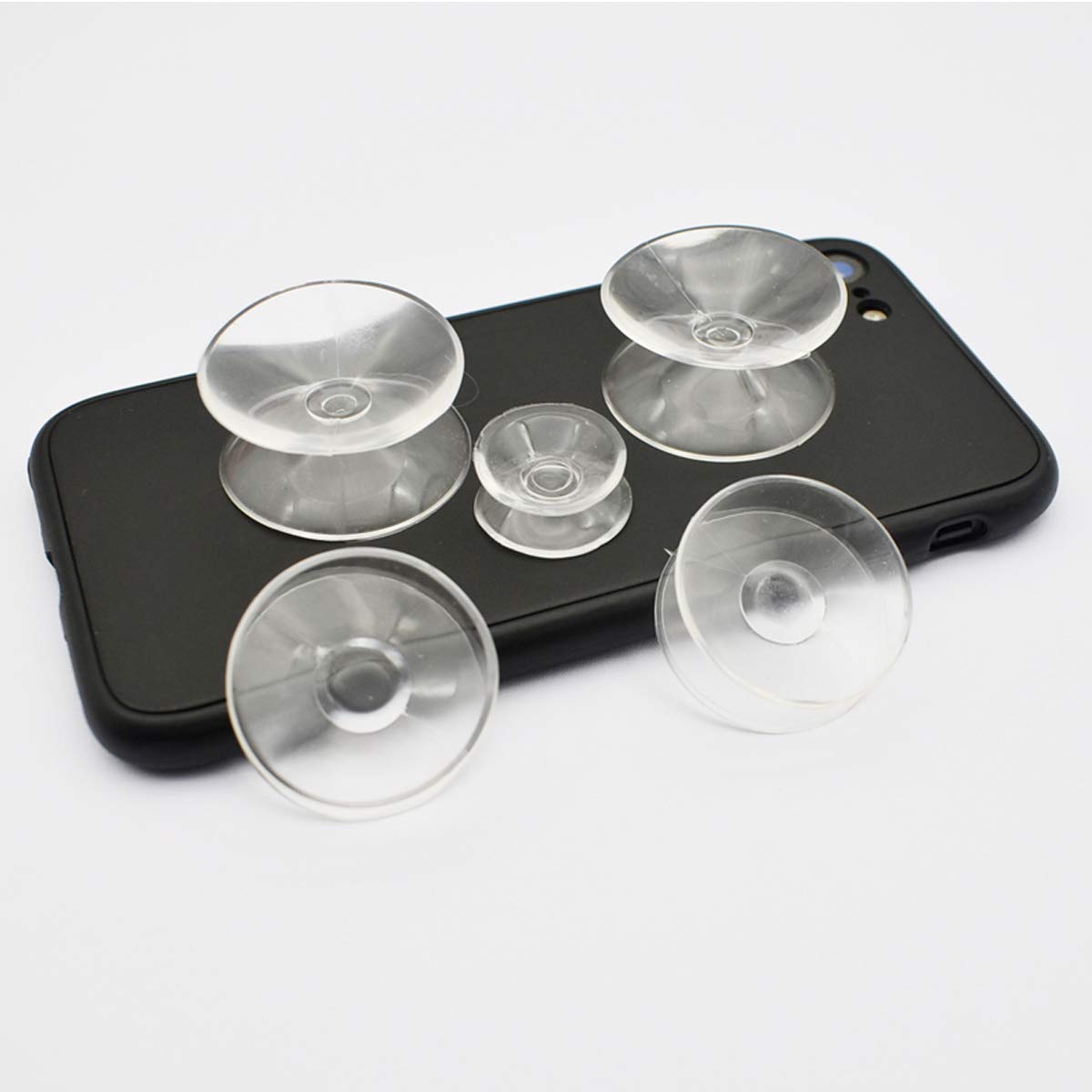 ZIBUYU Suction Cups for Glass with Double Sided PVC Pads 30mm White 20 Pieces | Home and Office Use