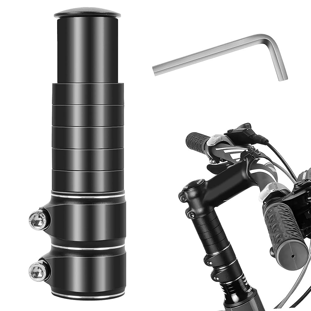 Proberos Bike Stem Riser for Road and Mountain Bikes with Double Screw Lock | 10 cm Adjustable Aluminum Alloy Handlebar Extension