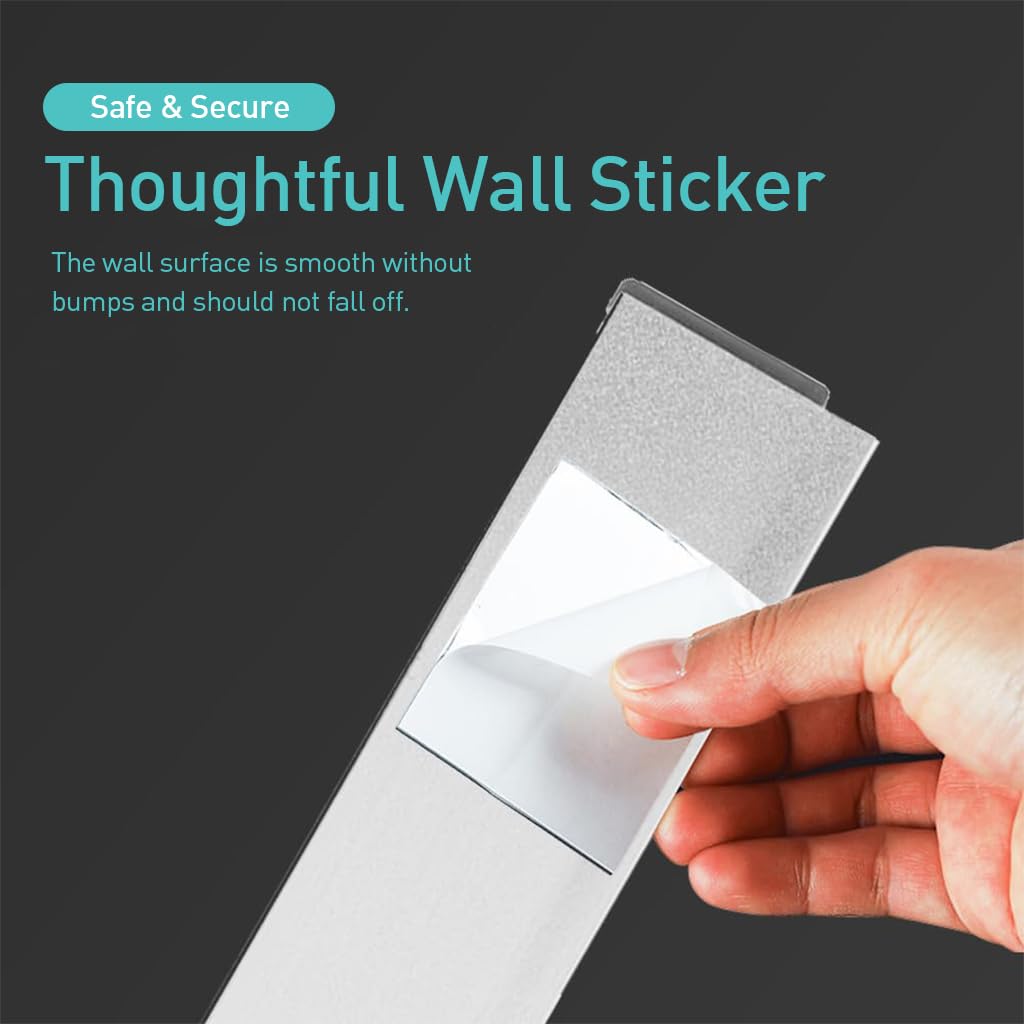 HASTHIP Ticket Holder for Restaurants with 19.6 in Aluminum Alloy Rail and Adhesive Backing | Order and Receipt Organizer for Kitchens and Cafes